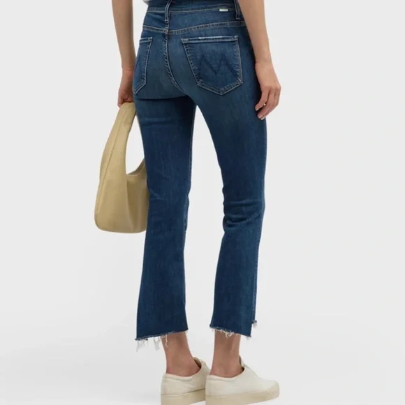 MOTHER Insider Crop Step Fray Jeans - Picture 1 of 7